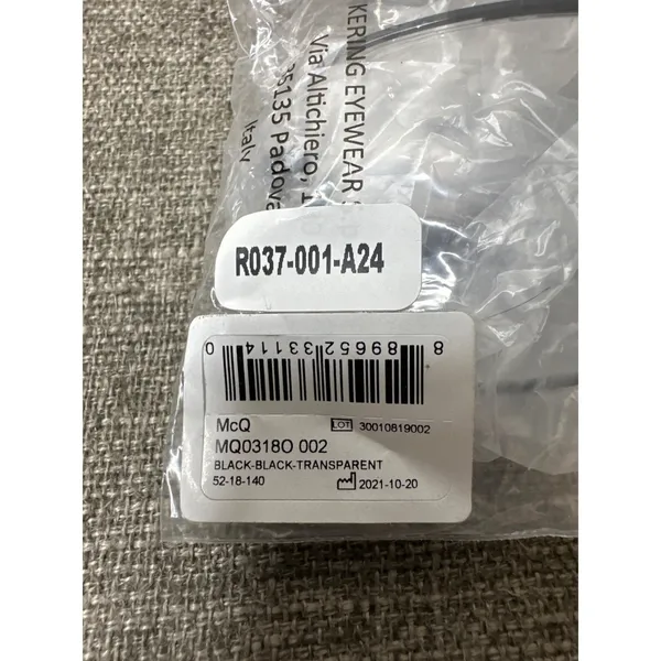 McQ Eyeglasses Frames Only Wire Metal MQ0318O 002 52MM Briller Kvinder Black - Image 9