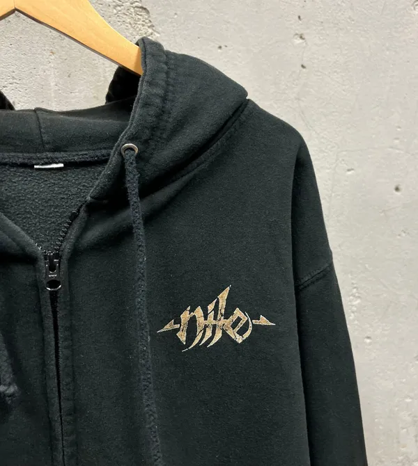 NILE Vile Nilotic Rites Double Sided Full Zip Fleece Hoodie Sweatshirt Unisex L - Image 4