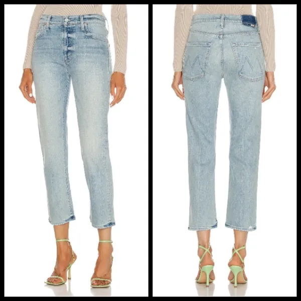 💕MOTHER SUPERIOR💕 Scrapper Ankle Jeans Light Wash Rigid Wild Calling 28 NWOT - Image 6