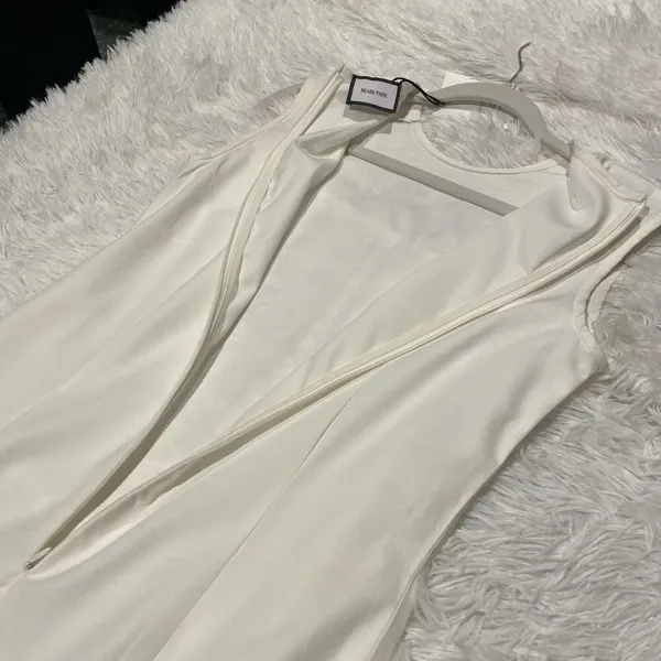 NEW Beare Park Drill Sleeveless Dress in Ivory SS23 Size 6 - Image 8