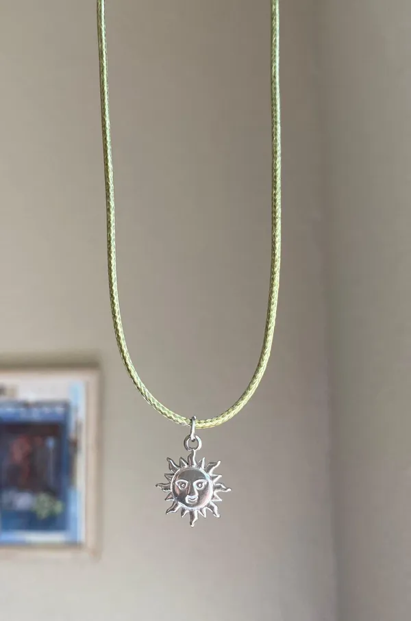 stainless steel sun boho retro vintage style necklace☀️ - Image 2