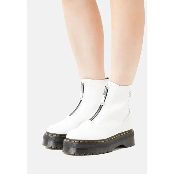 DR MARTENS Jetta Water Repellent Platform Bootie in White Size US 6 - Image 2