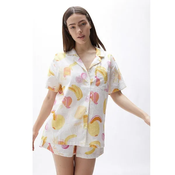 Charlie Holiday Indie Fruit Print Shirt Shorts Matching Two Piece Vacation Set - Image 4