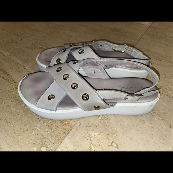 Inuovo Womens Solid Platform Slip On Slingback Buckle Sandals 40 US 9/9.5‎ - Image 3