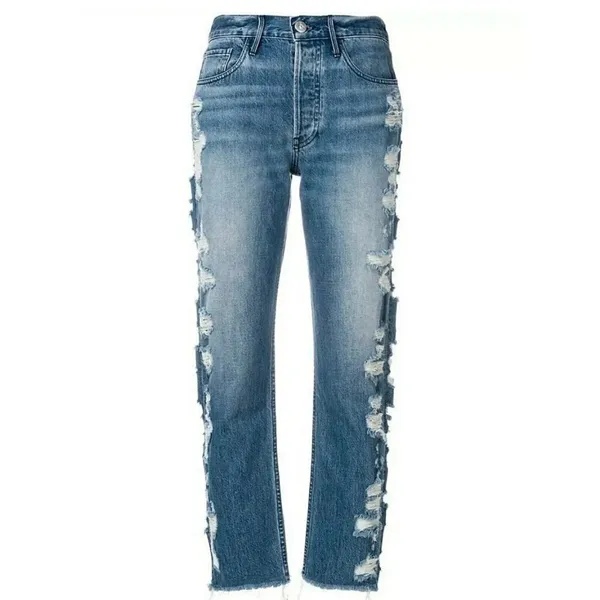 3x1 Higher Ground Jeans Size 25 Blue Denim Button Fly‎ Distressed Alternative - Image 9