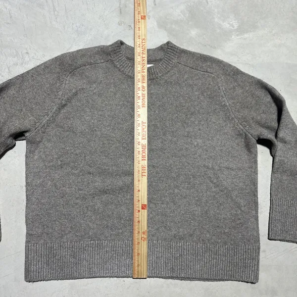 VTG Abercrombie & Fitch Women's Gray Wool Blend Knit Crew Neck Pullover SZ L Y2K - Image 4