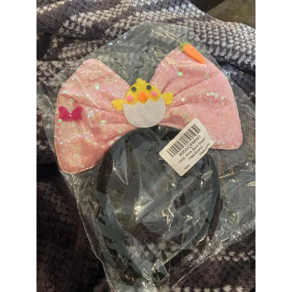 Sparkling chicken pink glam headband - Image 2