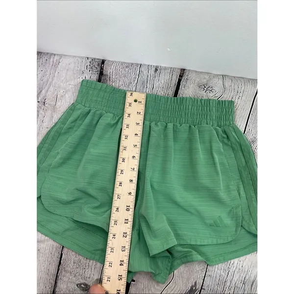 Adidas Women's Pacer Woven High Rise 3" Training Shorts Green Large 3” - Image 14