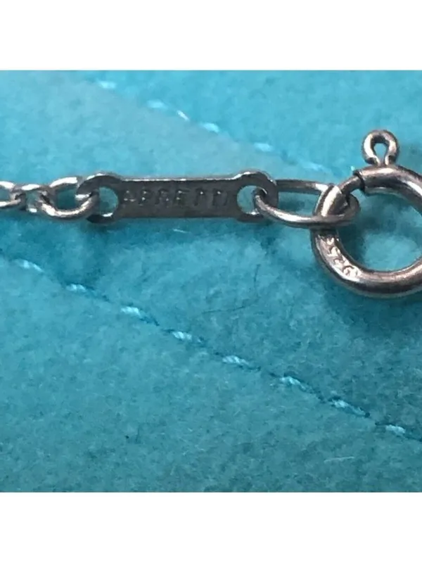 Tiffany & Co Sterling Silver Elsa Peretti Open Heart Pendant Necklace - Image 4