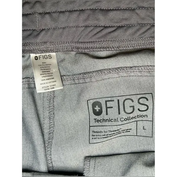 FIGS Kade Graphite Gray Straight Leg Cargo Scrub Pants Women’s Size Large - Image 10