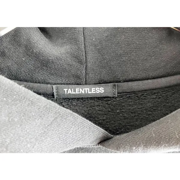 DRAFT Talentless Vote Hoodie Black 100% Cotton Fleece Graphic Pullover XS - Image 6