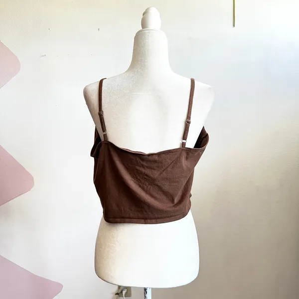 Hollister Brown Babydoll Top Coquette Soft Girl Fairycore‎ Romantic XXL - Image 2