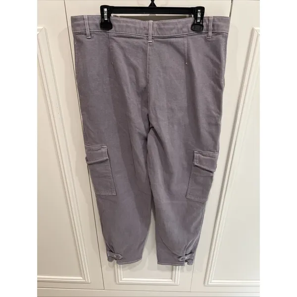 ARITZIA Wilfred‎ Free Modern Cargo Pants High Rise Purple Slate Utility Size 16 - Image 4