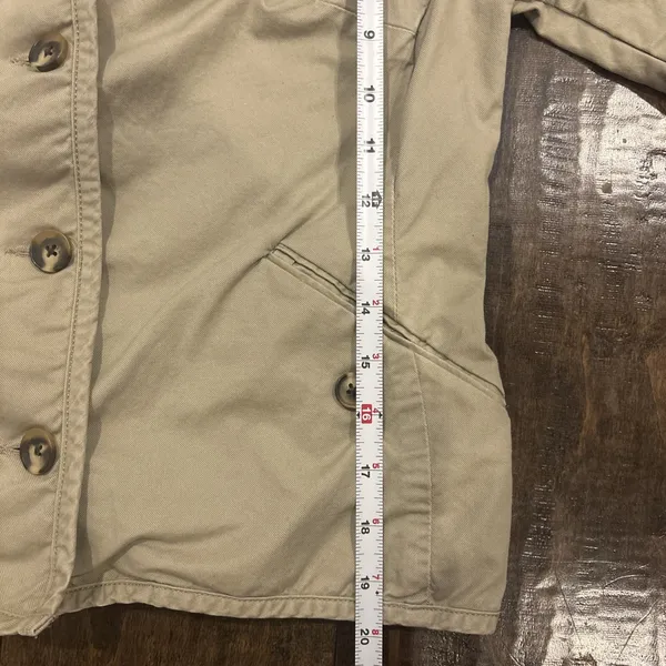 Converse‎ One Star Junior Large 100% Cotton Cute Khaki Jacket~Button Up~Pockets - Image 10