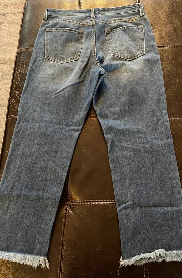 KanCan Frayed Blue Jeans - Image 2
