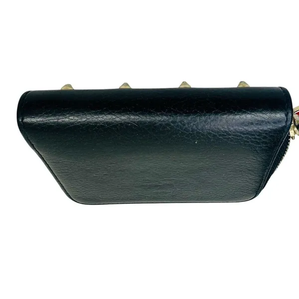 Christian Louboutin‎ Panettone Spikes Coin Zip Around Wallet In Black Pre-owned - Image 5