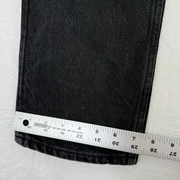 Reformation Jeans Womens Size 26 Black High Rise Button Fly Straight Leg Denim‎ - Image 8