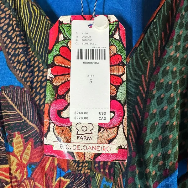 Anthropologie x Farm Rio Puff Sleeve Maxi Dress Size Small - Image 4