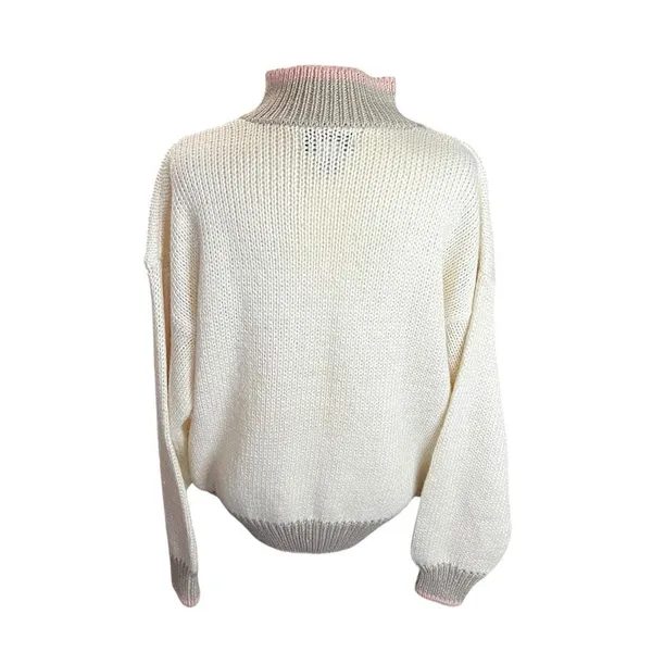 Vintage 90s High Gate Ltd Whimsical Knit Sweater Cottagecore Folk Art - Image 6