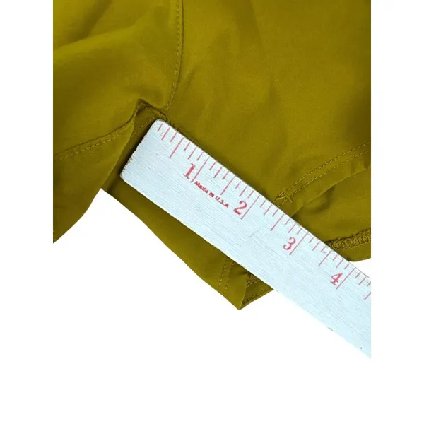 Nike One‎ Women's Small Mustard Yellow Dri-Fit Ultra High Waisted 3" Shorts - Image 8