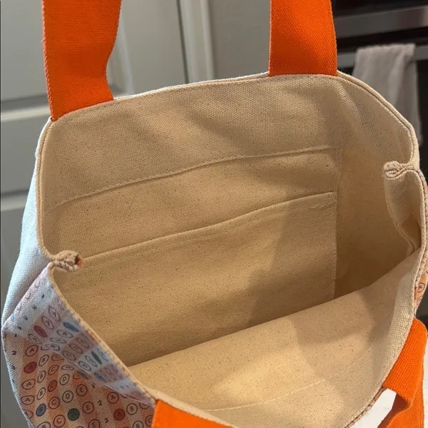 Stylish Orange Scantron‎ Test Patterned Tote Bag - Image 4