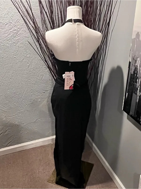 🌺Nwt Oh Polly Black Halter Corset Maxi Dress Size 2🌺 - Image 4