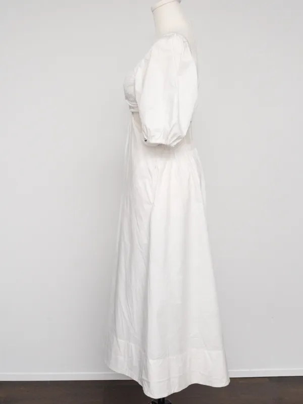 STAUD - Carina Cutout Cotton‎ Midi Dress - Image 7