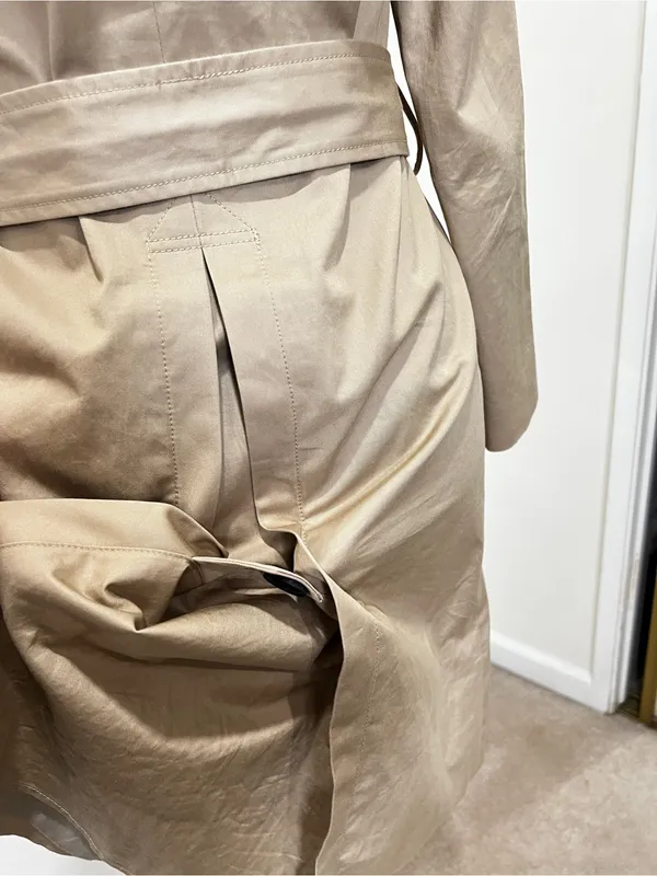 Everlane The Cotton Modern Trench Coat Size XXS Khaki Tan Cornstalk Lined - Image 13