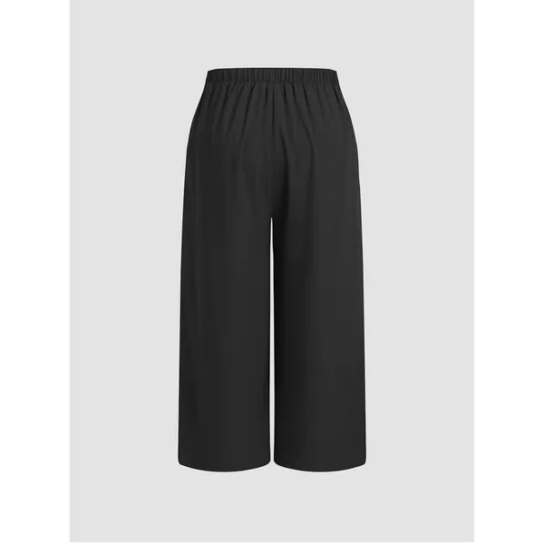 CIDER Elastic Waist Wide Leg Trousers Size Small - Image 2