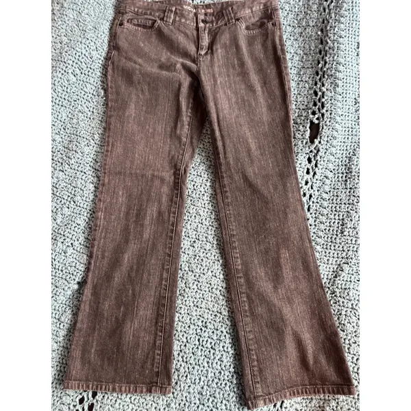 Michael Kors Black Sequin Fleur De‎ Lis Bootcut Jeans Womens 8P Petite - Image 8