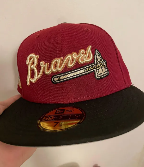 New Era Cap Hat club noho exclusive Rushmore saucy Atlanta braves 2000 all star game patch size 7 1/8 brand new - Image 2