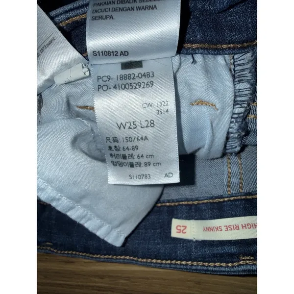 Women's Jeans Levi Strauss 721 High‎ Rise Skinny 25x28 - Image 3