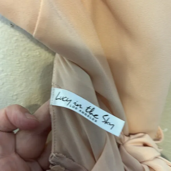 Lucy‎ in the Sky Double Tie Wrap Dress in Blush Size Small - Image 5