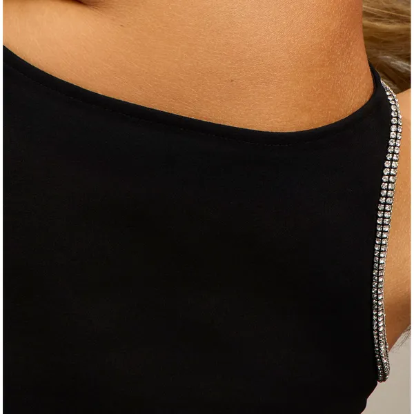 J.Crew Collection Full Length Embellished Ruched Dress Black Formal US 6 NWT - Image 3