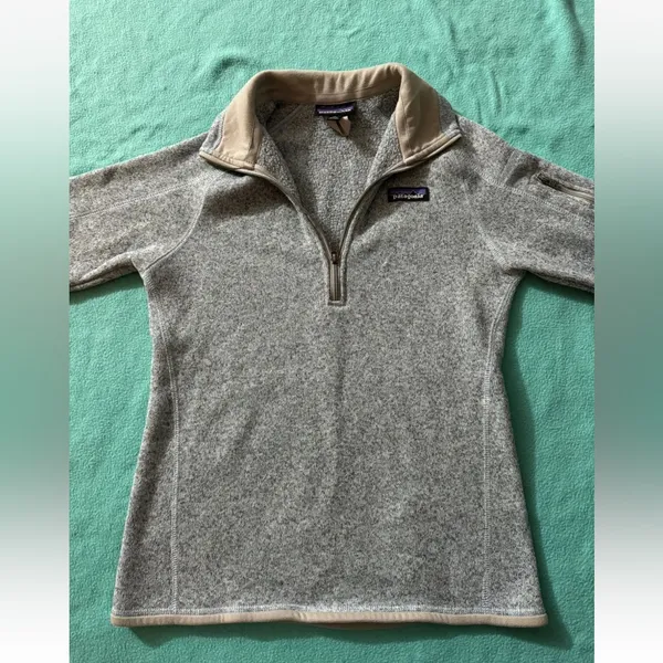 Patagonia Women's Better‎ Sweater 1/4 Zip Heather Gray Size Xsmall - Image 2
