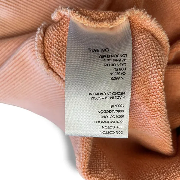 Pilcro Anthropologie Peach Pink‎ Cotton Sweatshirt Lightweight Pullover M - Image 7