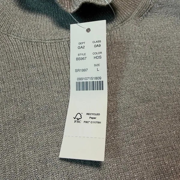J. Crew Metallic merino wool ruffleneck sweater NEW - Image 5