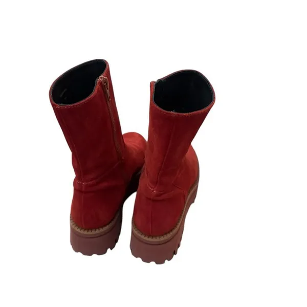 Paloma Barcelo Mid-Calf Platform Shoes in Dark Orange 37 - Image 4