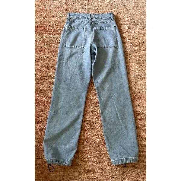Forever 21 Blue Denim with Bungee Hem High Rise Women’s size S Y2k 90s - Image 9