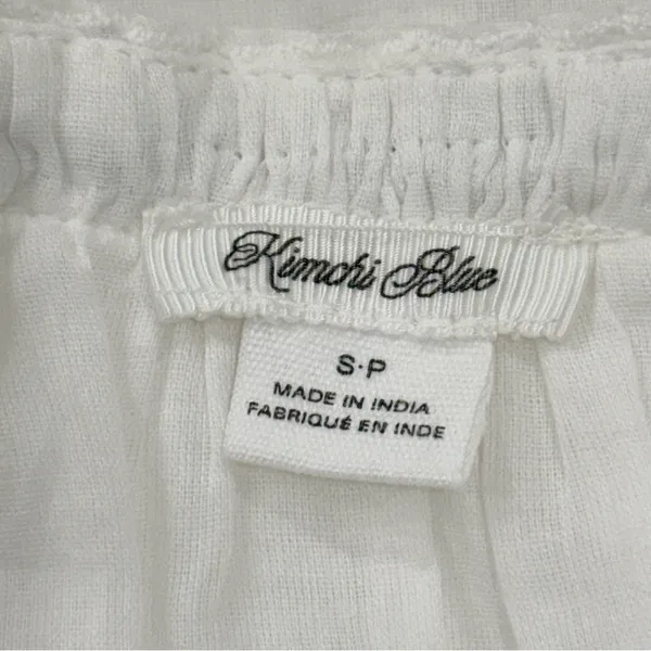 Kimchi Blue Olivia Smocked Midi Dress Small White Ribbon Milkmaid Cottagecore - Image 10