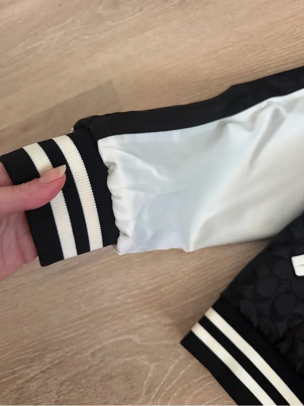 NWT Coach Reversible Signature C Varsity Bomber Jacket Black White Size S CAH06 - Image 13
