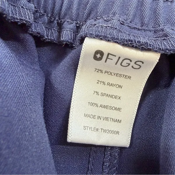 Figs Women’s High Waisted Yola Skinny Scrub Pants Pull On in Navy L - Image 9