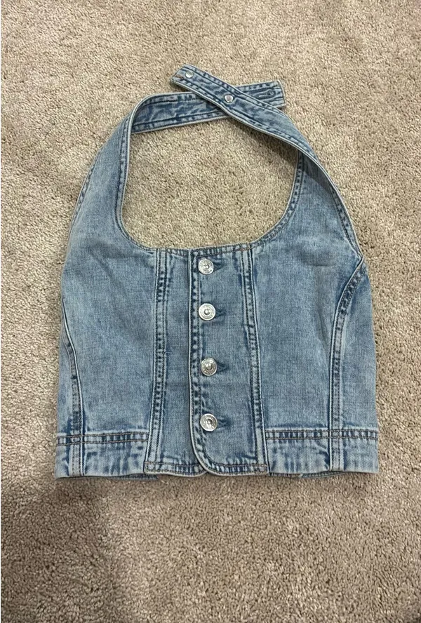 Denim Halter Top - Image 2
