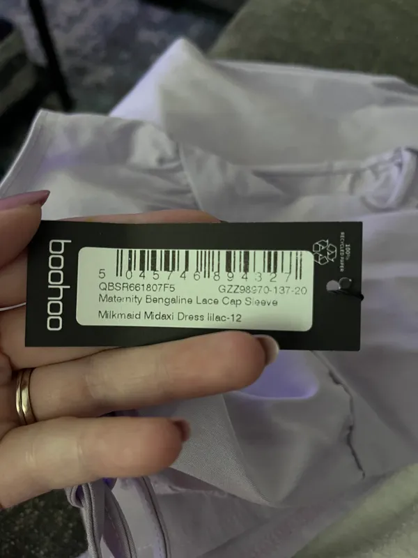 Boohoo Maternity Lilac Dress - Image 2