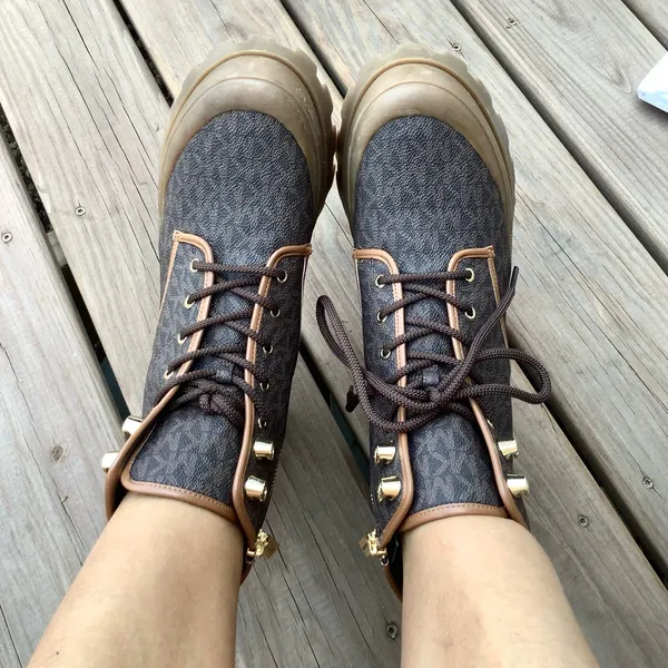 Nice authentic Michael Kors combat booties 🤎🤎🤎 - Image 8