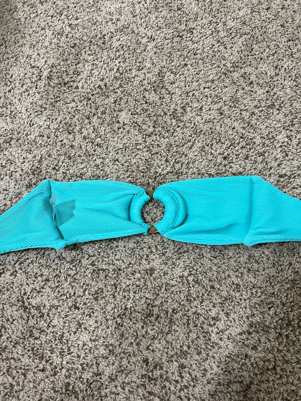 Kulani Kinis Teal Bandeau Bikini Top - Image 3
