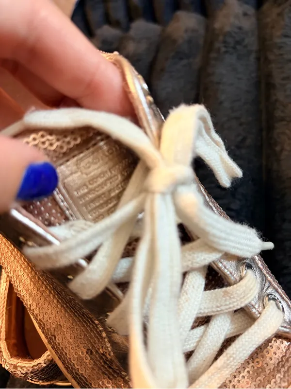 Coach Womens Metallic Rose Gold Low-Top Sneakers - Image 4