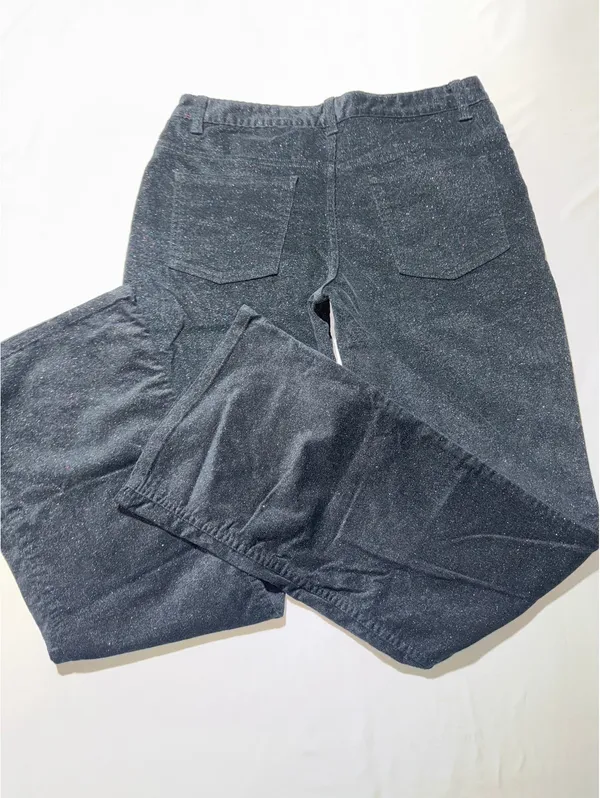 Arizona Jean Co. Hipster Sparkly Black Flared Pants Size 11 - Image 8