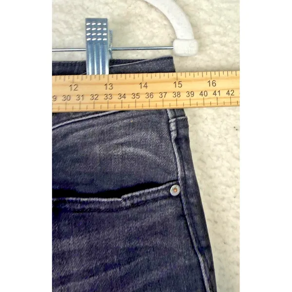 Dear John Rosie Flare‎ Jeans Womens 28 Raw Hem Distressed Black Whimsygoth - Image 7