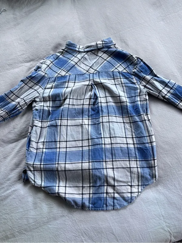 Urban Outfitters Blue & White Flannel - Image 2